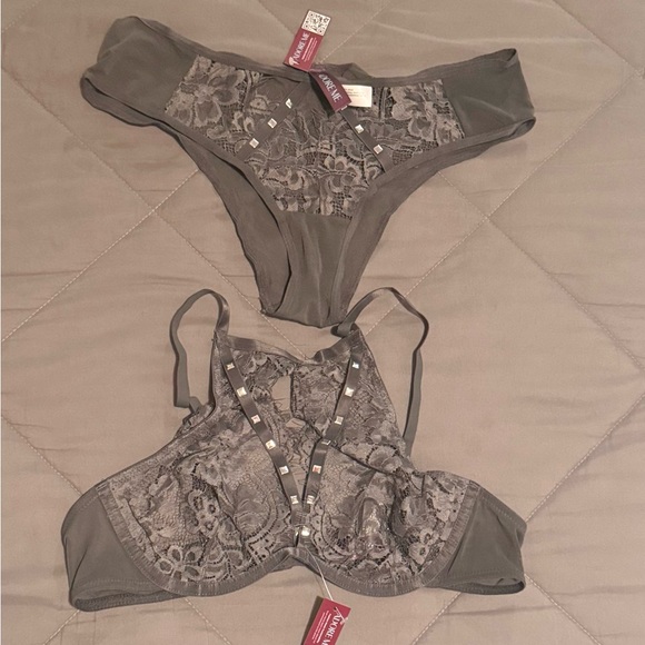 New with tags, never used. Adore me, Sexy Lace Bralette and Panty Set - Gray - Picture 2 of 4